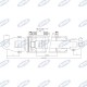 Łącznik hydrauliczny kat 3/4 (32/45) 120x60x280 z przewodami