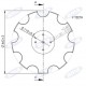 Talerz gładki AMAZONE XL041,  460x4, - zamiennik   Grubość 4 mm