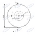 Talerz gładki AMAZONE XL041,  460x4, - zamiennik   Grubość 4 mm