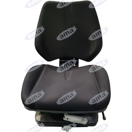 Fotel z amortyzacją mechaniczną z materiału, z czujnikiem operatora i pasami AMA SEAT