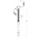 Stopa podporowa 500 mm 1200 kg z ramieniem poziomym