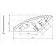 Nóż do paszowozu wzmacniany 535x215x5 średnica otworu 20mm