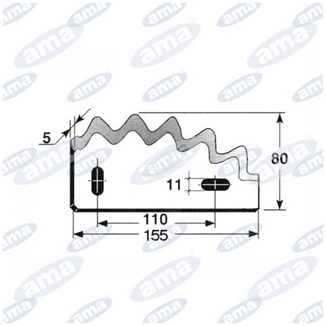 Nóż do paszowozu SGARIBOLDI CL 04.014 LEWY 18x13x5– zamiennik