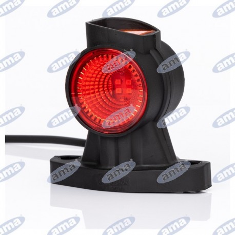 Lampa prawa obrysowa biało-pomaraczowo-czerwona LED 12-36V