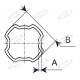 Rura profilowa czworokątna SFT Bondioli & Pavesi wewnętrza S0, 61,7 x 5,7 mm, L1500