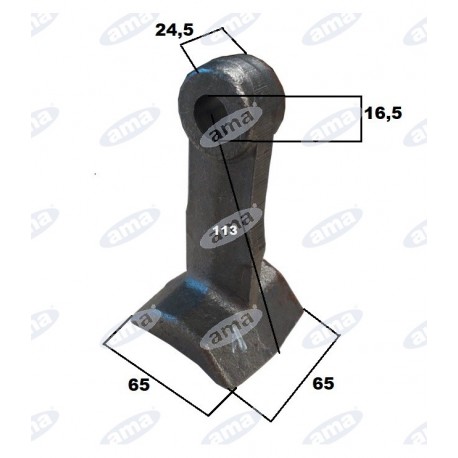 Bijak młotkowy 60x25x16,5 R113 0901156 / 0901147 RECO, FERRI