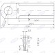 Nóż szarpacza do kombajnu pomidorowego 175x50x3,5 otwór 27 mm