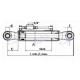 Łącznik hydrauliczny kat. 1 650-1050 mm z przegubem kulowym z obu stron (19mm) na  (19mm)