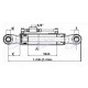 Łącznik hydrauliczny kat. 1 530-810 mm z przegubem kulowym z obu stron (19mm) na  (19mm)