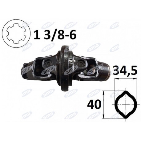 Kompletny przegub homokinetyczny na rurę 34,5x40, G3