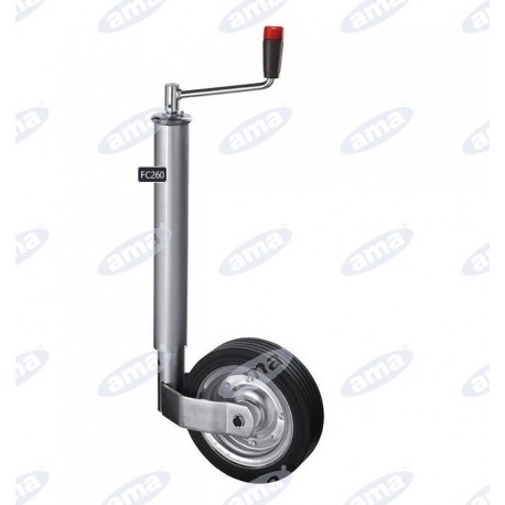 Stopa podporowa z kołem 220mm, o średnicy nogi 60 mm i długości całkowitej 575mm, FC268