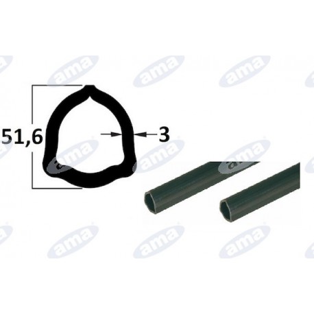 Rura 2m, profil trójkątny 51,6x3, P8 smart line