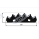  Nóż do paszowozu 240x6 mm, Kuhn- zamiennik,średnica otworu 20x13mm