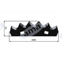  Nóż do paszowozu 240x6 mm, Kuhn- zamiennik,średnica otworu 20x13mm