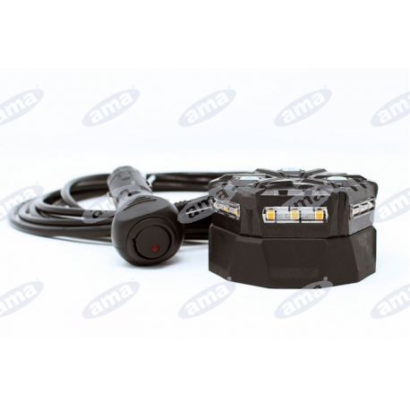 Lampa ostrzegawcza LED mocowana na magnes płaska 12V IP67 36 LED 8,5W