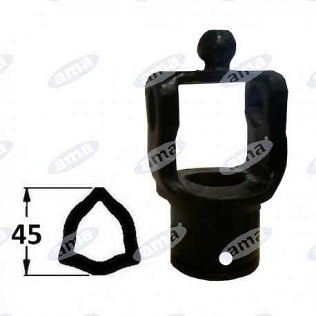 Widłak profilowy na rurę 45  27x94,32x76 SMART LINE BLACK