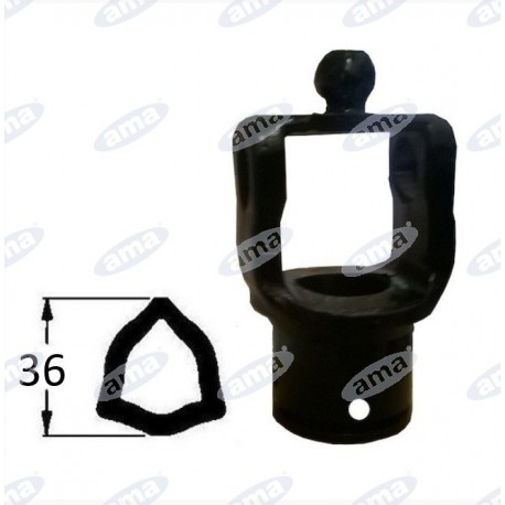 Widłak profilowy na rurę 36x4,5 23,8x91/27x74,6 SMART LINE BLACK