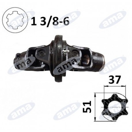 Kompletny przegub homokinetyczny na rurę 51x37, G7