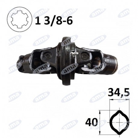 Kompletny przegub homokinetyczny na rurę 34,5x40, G3
