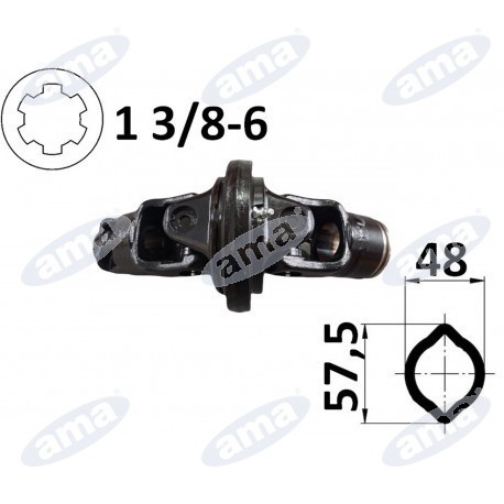 Kompletny przegub homokinetyczny na rurę 48x57,5, G6