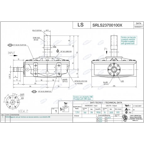 Przekładnia kątowa AMA CMR do betoniarek LS 7,75:1 (540 RPM)