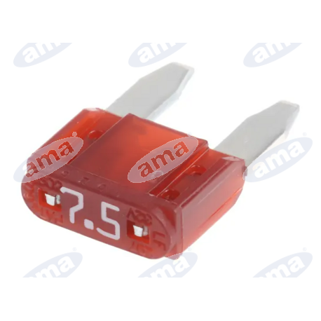 Mały bezpiecznik 7,5A, bordowy