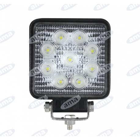 Lampa robocza LED 10–110V, 27W, 2160 lm, światło rozproszone (flood), 9 diod LED