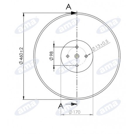Talerz gładki AMAZONE XL041,  460x4, - zamiennik   Grubość 4 mm