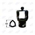 Widłak profilowy na rurę 63x4 mm 32x106/36x89 SMART LINE BLACK