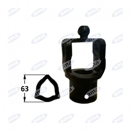 Widłak profilowy na rurę 63x4 mm 32x106/36x89