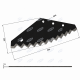 Nóż do paszowozu do Metal-Fachu otwory 22 mm, napawany PREMIUM odwrócone ostrze  