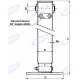 Hydrauliczna stopa podporowa, 500mm, 1963/2945 kg