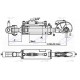 Łącznik hydrauliczny kat. 2 700-940 mm z główką widełkową (25,4mm) hakiem (25,4mm)  