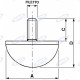 Amortyzator gumowy męski typ D, Fi 30x15 mm, M6x1x13 mm, półkulisty