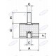 Amortyzator gumowy żeński/męski typ B, Fi 20x15 mm, M6x6 mm, M6x16 mm